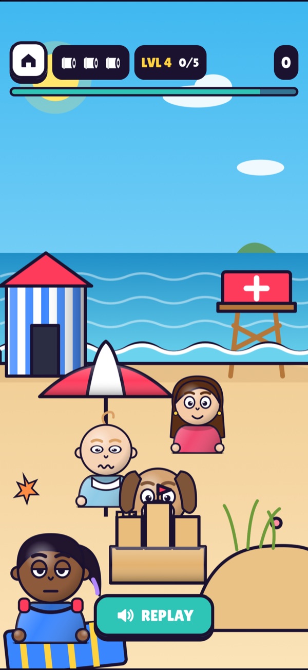 The beach level